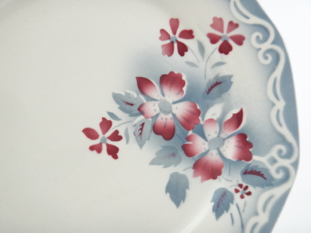 アンティークデザート皿 ORTHEZ DIGOIN SARREGUEMINES製