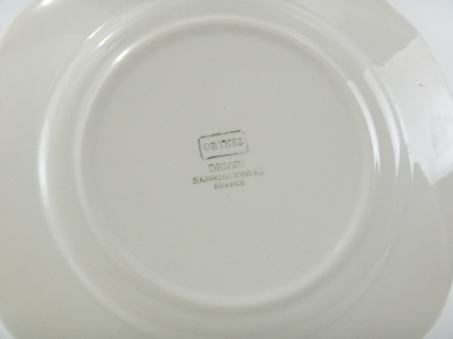 アンティークデザート皿 ORTHEZ DIGOIN SARREGUEMINES製