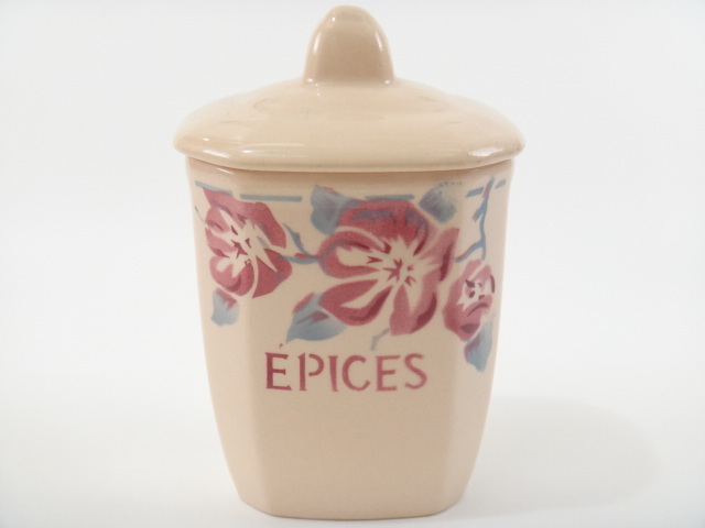 アンティーク キャニスター 香辛料入れ EPICES Digoin & Sarreguemines製