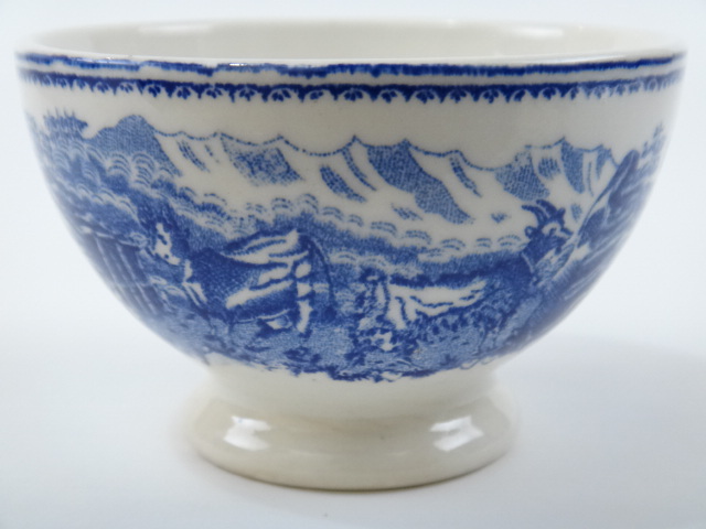 アンティーク カフェオレボウル アルプス ブルー ALPES BFK製