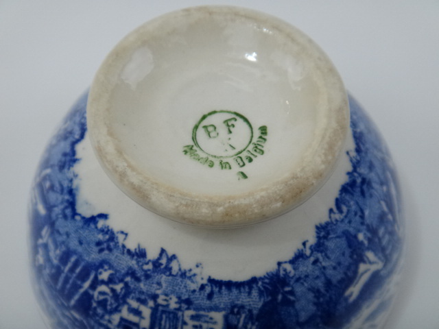 アンティーク カフェオレボウル アルプス ブルー ALPES BFK製