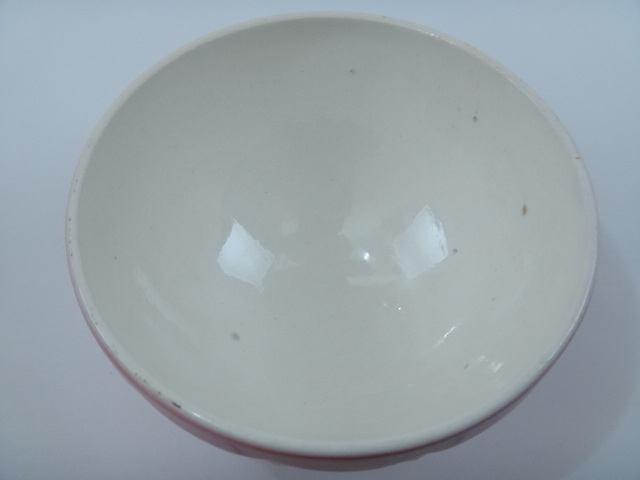 アンティーク カフェオレボウル ピンク スカラップ Digoin製