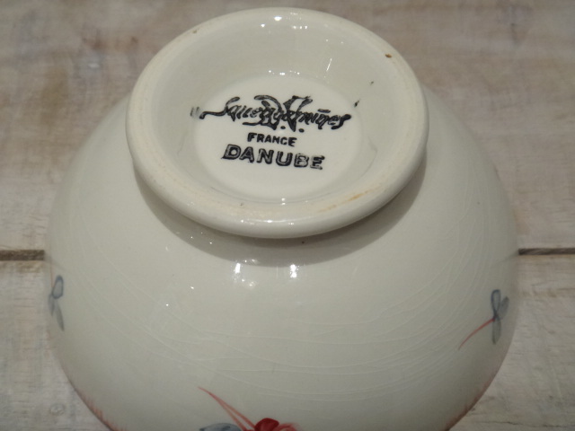 フランス アンティーク カフェオレボウル DANUBE Sarreguemines製