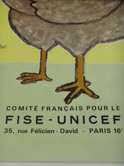 サヴィニャック ユニセフ ビンテージポスター Savignac UNICEF