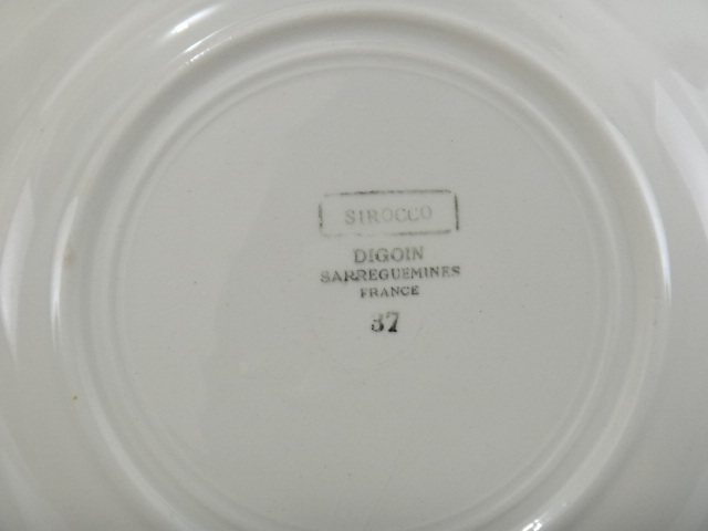 フランス アンティークデザート皿 SIROCCO DIGOIN SARREGUEMINES製