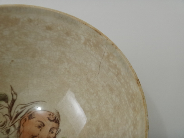 フランス アンティーク カフェオレボウル Creil et Montereau製