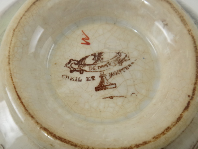 フランス アンティーク カフェオレボウル Creil et Montereau製