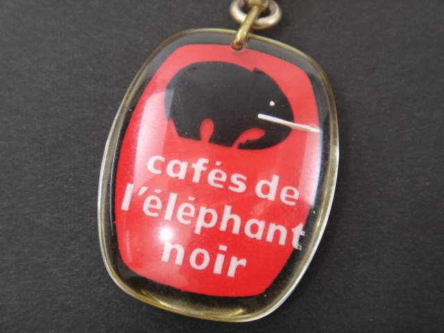 ブルボンキーホルダー コーヒー 黒ゾウ cafes de l'elephant noir