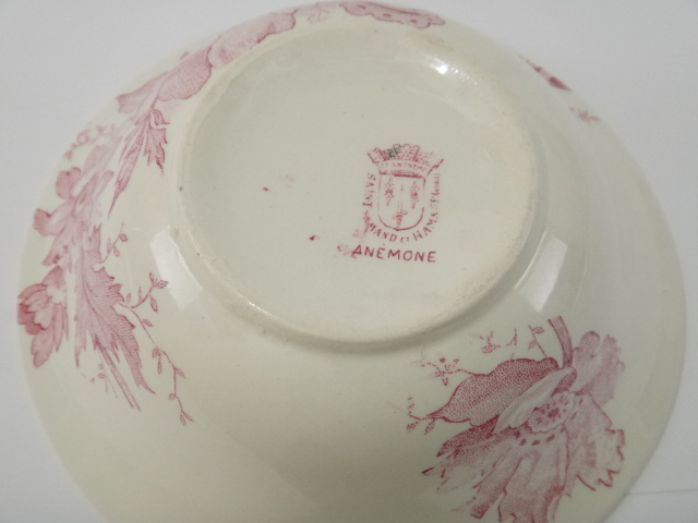 フランス アンティーク ボウル ANEMONE Saint Amand製