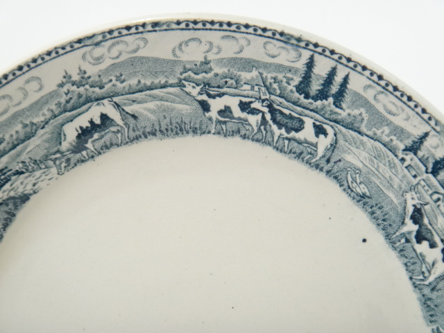 フランス アンティーク皿 酪農家 St Amand製