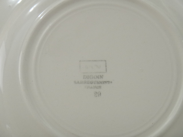 フランス アンティークデザート皿 Dilou DIGOIN SARREGUEMINES