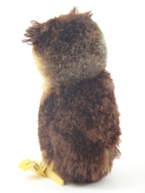 アンティーク シュタイフ フクロウ ポンポン  ミニチュア Steiff