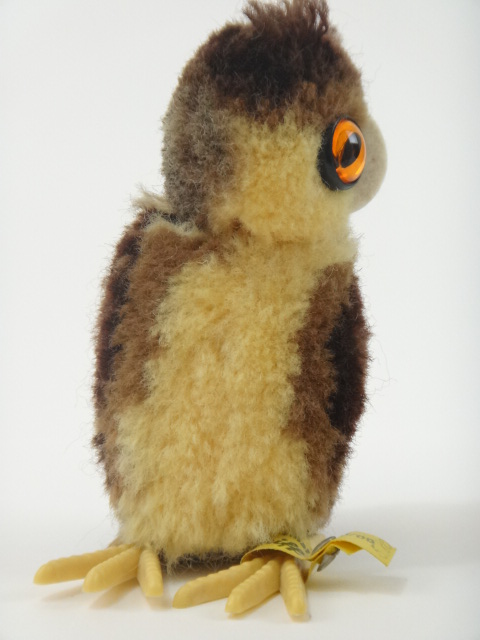 シュタイフ Steiff ポンポン鳥 ヴィンテージ ぬいぐるみ 茶 赤