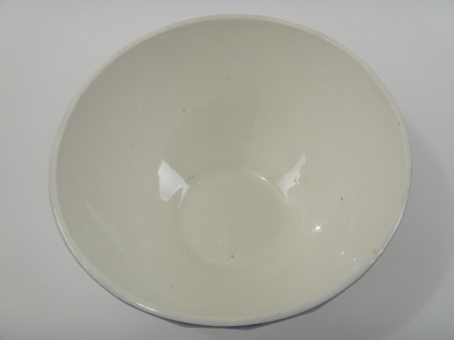 フランス アンティーク カフェオレボウル ブルーステンシル Sarreguemines製