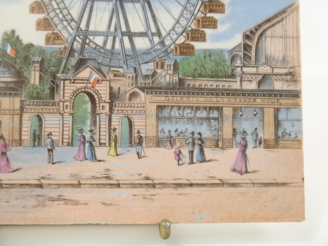 フランス アンティーク タイル パリの風景 Creil et Montereau製