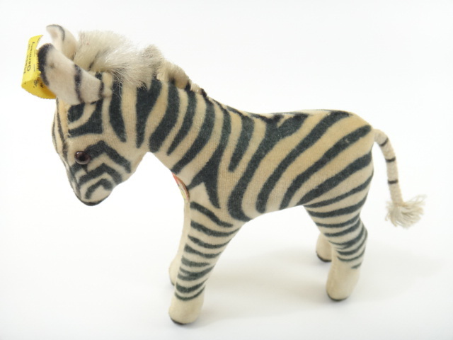 アンティーク シュタイフ シマウマ Steiff Zebra 12cmサイズ