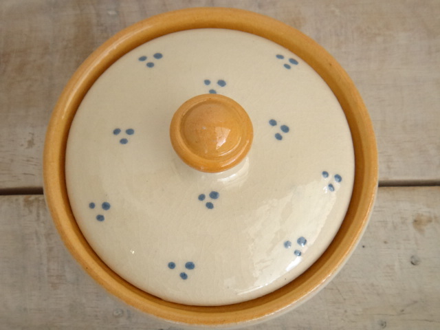 アルザス スフレンハイム焼き 3羽のアヒル フタ付きポット