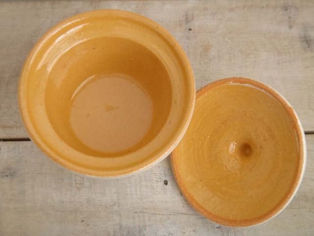 アルザス スフレンハイム焼き 3羽のアヒル フタ付きポット