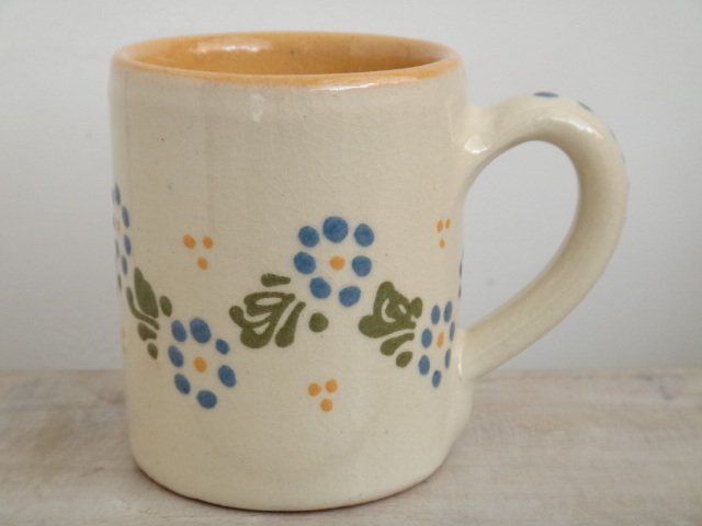 アルザス地方 スフレンハイム焼き 花 マグカップ