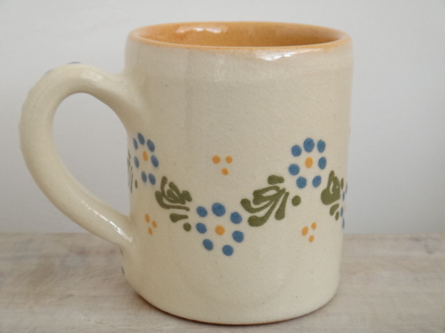 アルザス地方 スフレンハイム焼き 花 マグカップ