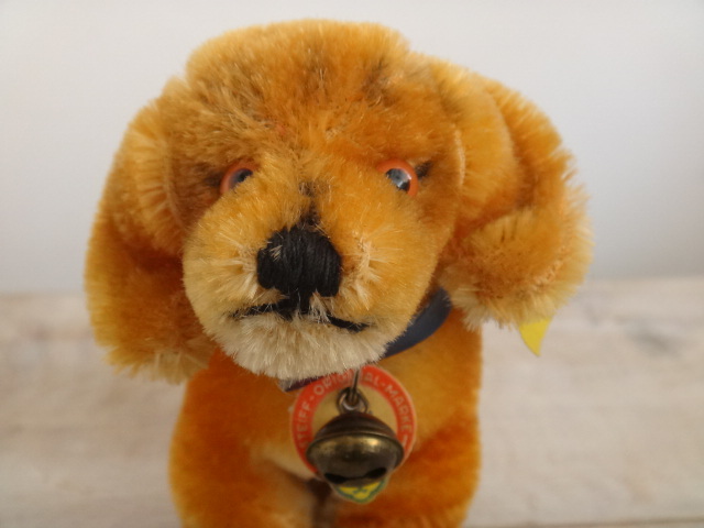 アンティーク シュタイフ 子犬のダックスフント Steiff Bazi 10cmサイズ