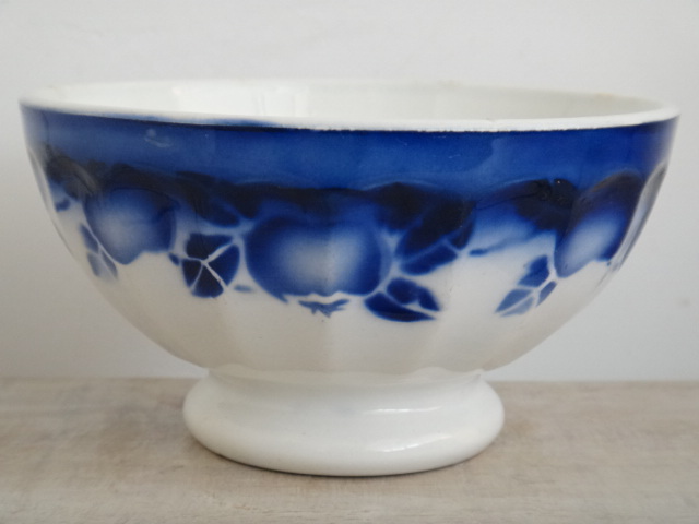 フランス アンティーク カフェオレボウル フルーツ柄