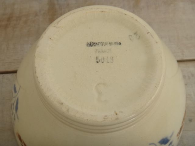 フランス アンティーク カフェオレボウル Sarreguemines 製