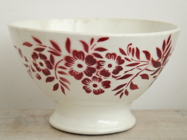 フランス アンティーク カフェオレボウル Badonviller 製