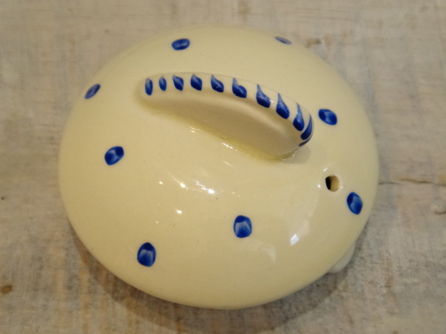 スージークーパー ブルー ポルカドット ティーポット