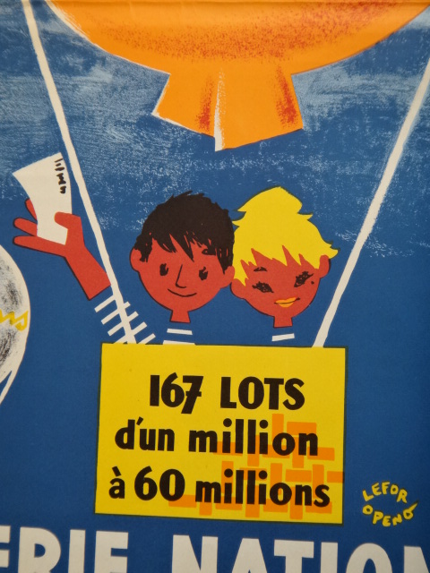 ルフォール・オプノ ヴィンテージポスター Lefor Openo LOTERIE NATIONALE 1957