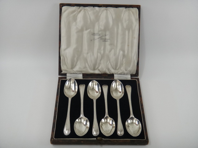 スターリングシルバー英国製アンティークティースプーン 925/1000 英国アンティークシルバー【純銀】1898年 ティースプーン箱入り