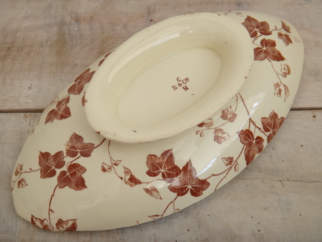 フランス　アンティーク　ラヴィエ　creil フランス アンティーク ラヴィエ アイビー Creil et Montereau製