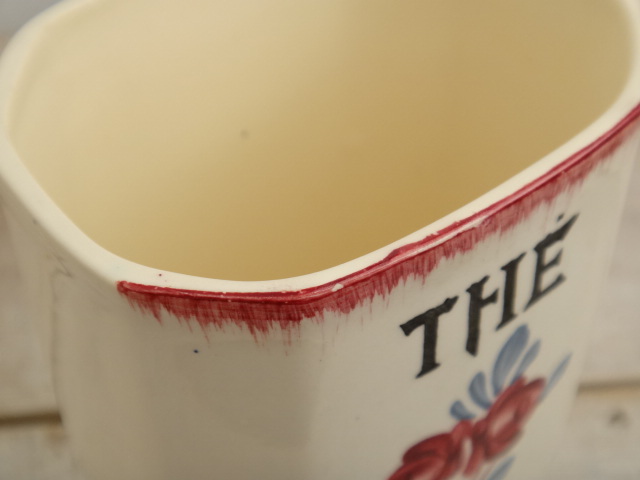 フランス アンティーク キャニスター 紅茶入れ THE Digoin Sarreguemines製