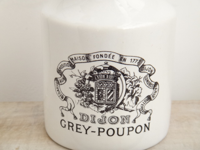 アンティーク ディジョン マスタードポット DIJON GREY POUPON Digoin & Sarreguemines 製