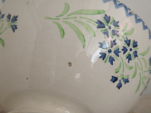 フランス アンティーク カフェオレボウル 花 Choisy le roi 製