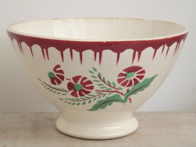 フランス アンティーク カフェオレボウル Sarreguemines