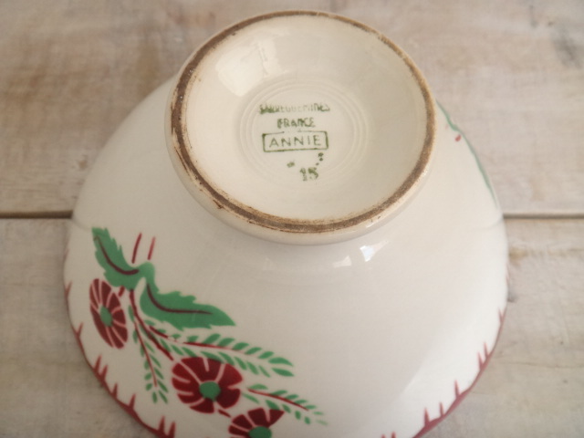 フランス アンティーク カフェオレボウル Sarreguemines