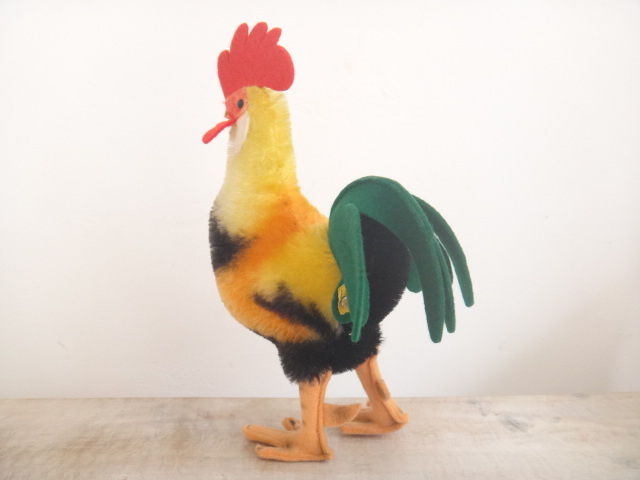 アンティーク シュタイフ ニワトリ 雄鶏 Steiff Hahn 17cm