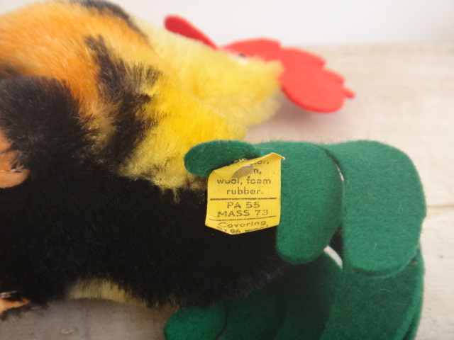 アンティーク シュタイフ ニワトリ 雄鶏 Steiff Hahn 17cm