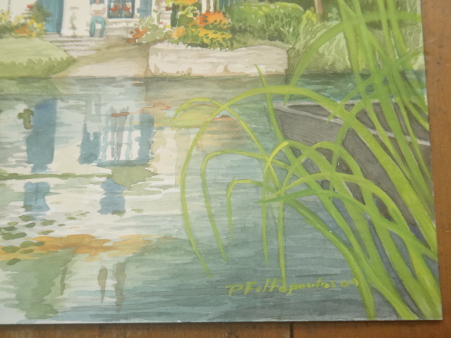 フランス 水彩画 Marais Poitevin by Pascale.F