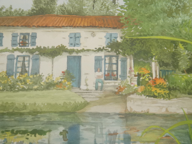 フランス 水彩画 Marais Poitevin by Pascale.F