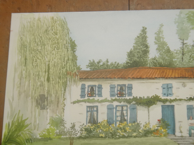 フランス 水彩画 Marais Poitevin by Pascale.F