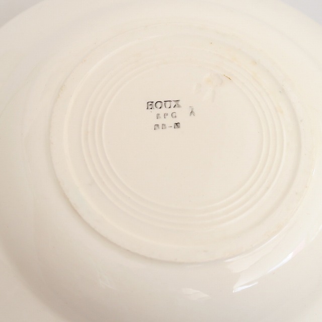 ヒイラギのアンティーク深皿 Creil et Montereau製