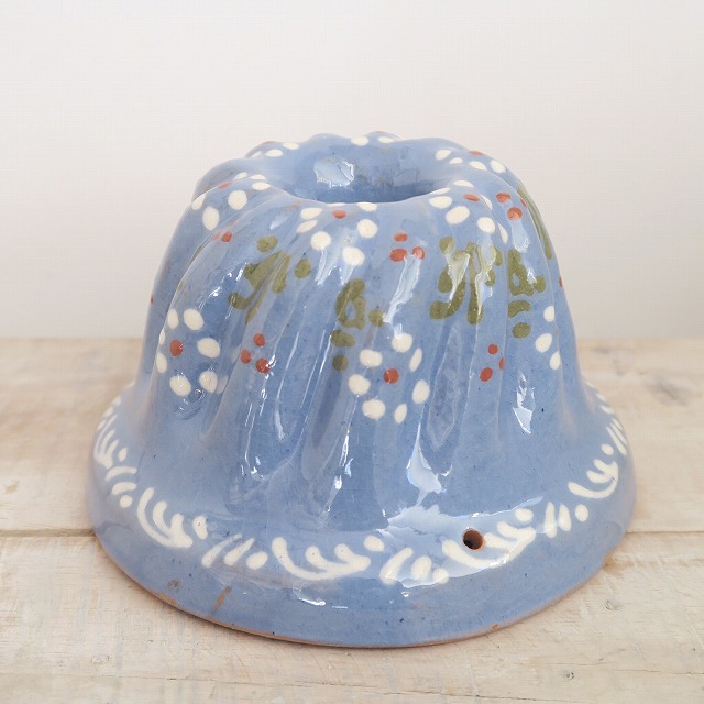 クグロフ型 アルザス地方 スフレンハイム焼き 陶器製 花柄 14cm Sサイズ