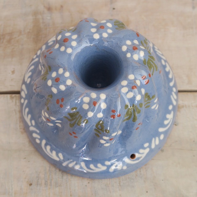 クグロフ型 アルザス地方 スフレンハイム焼き 陶器製 花柄 14cm Sサイズ