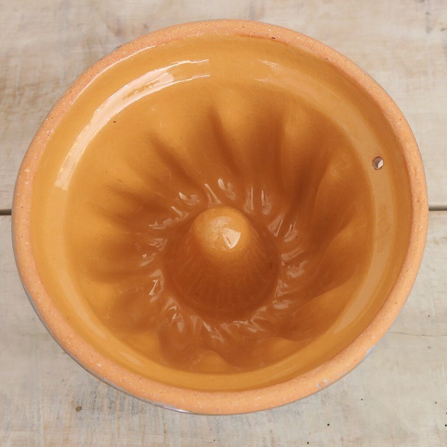 クグロフ型 アルザス地方 スフレンハイム焼き 陶器製 花柄 14cm Sサイズ