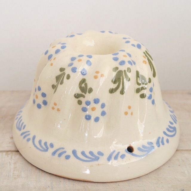 クグロフ型 アルザス地方 スフレンハイム焼き 陶器製 花柄 14cm Sサイズ