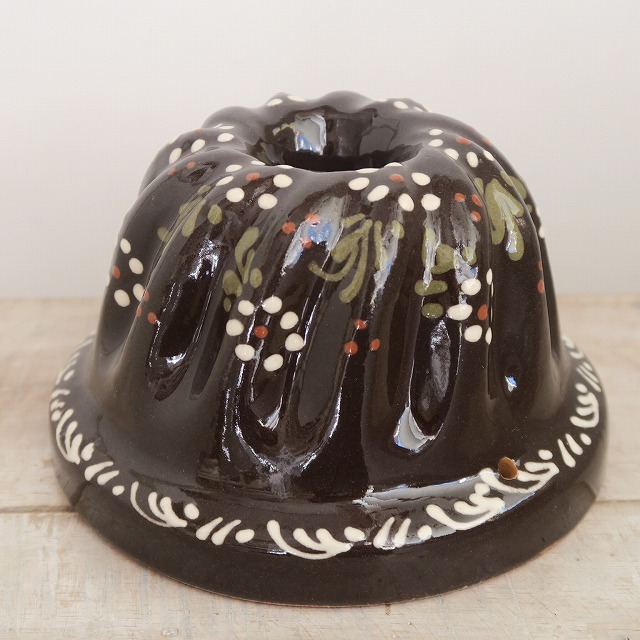 クグロフ型 アルザス地方 スフレンハイム焼き 陶器製 花柄 14cm Sサイズ