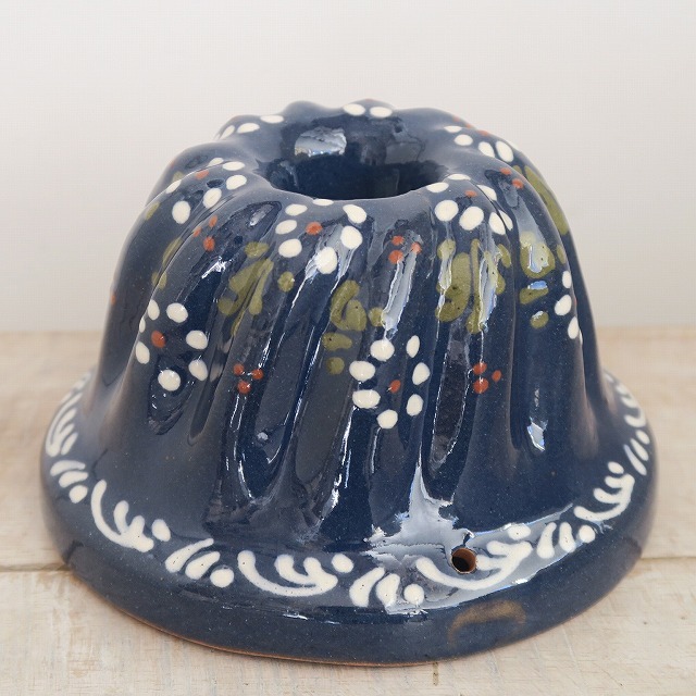 クグロフ型 アルザス地方 スフレンハイム焼き 陶器製 花柄 14cm Sサイズ