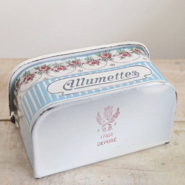 BB社 ローズガーランド アンティーク ホウロウ アリュメット缶 ALLUMETTES